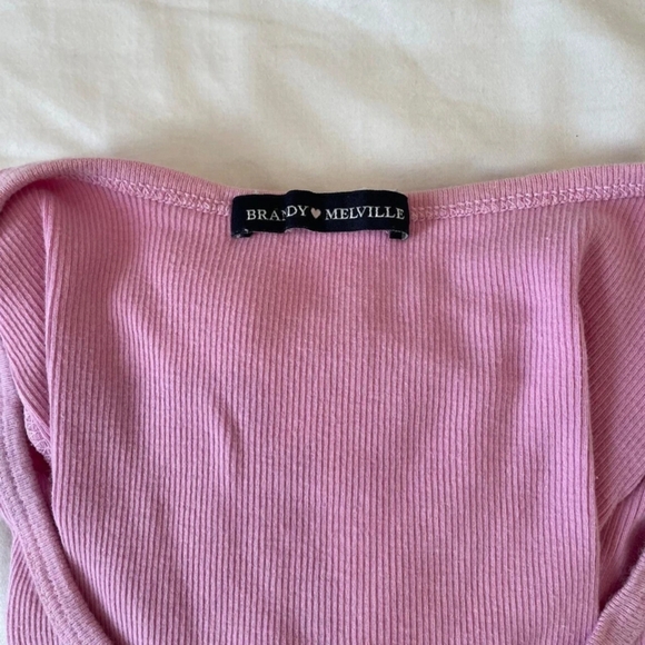 Pink Button-Up Ribbed Top - Picture 4 of 4